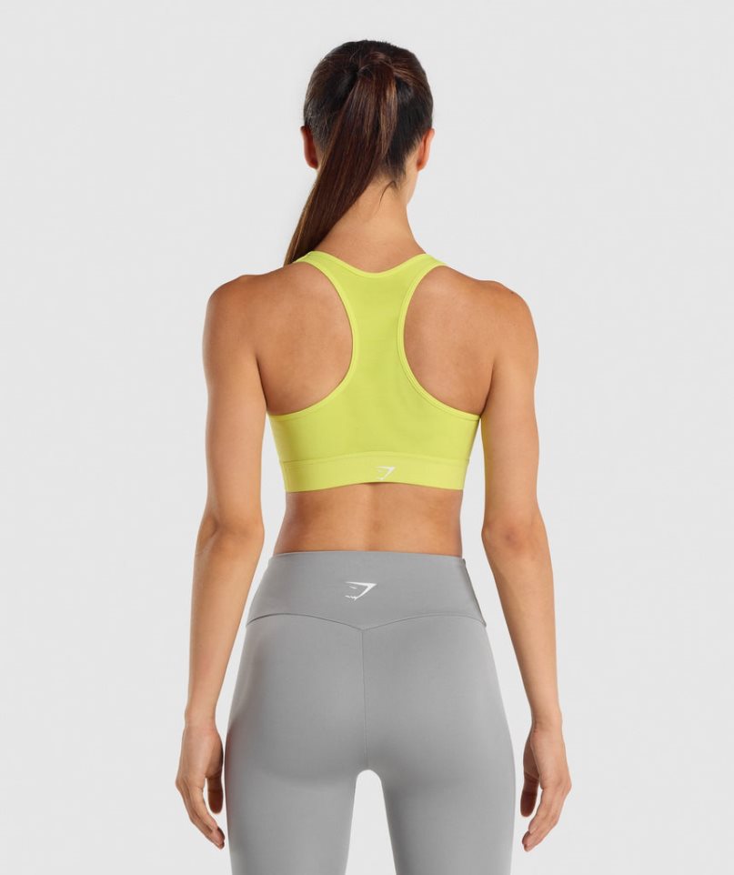 Women's Gymshark Lightweight High Support Sports Bra Yellow | NZ 4BQEPD